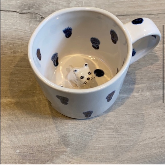New! Anthropologie Peek a Boo Pet Mug - Picture 4 of 5